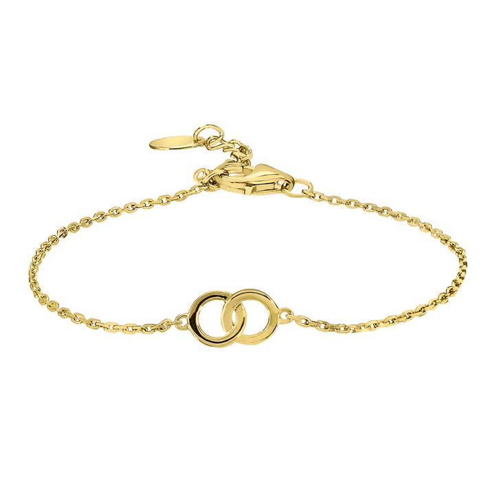 Interlocking Circles Cable Bracelet (BL3014BG) for wholesale by Kelly Waters