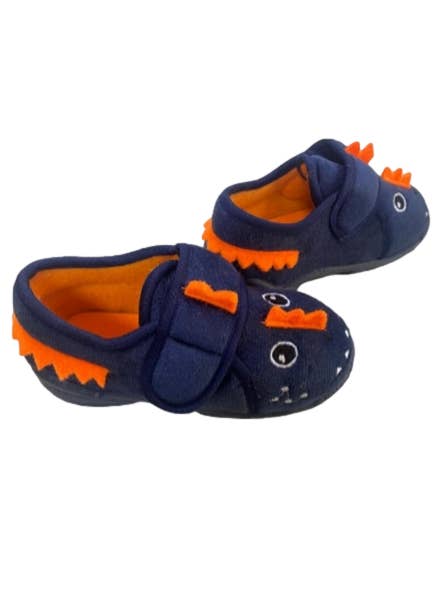 MB SMERWICK SA - Wholesale Slippers - Kids - DINO INDOOR SLIPPER - NAVY/ORANGE - T. 22/27 - MBS01681 1