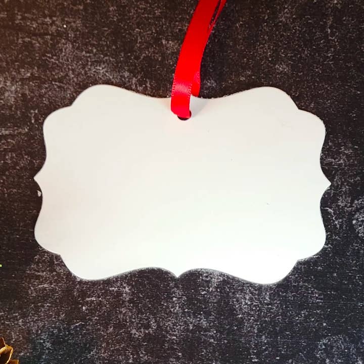 Sublimación ALUMINUM ornamento espacios en blanco, doble cara RTS para venta al por mayor de ACC Sublimation Blanks