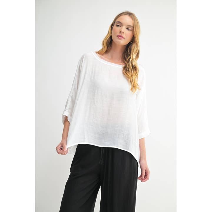 BOXY-TOP MIT ROHEM KANTENDETAIL für den Großhandel von FUN2FUN