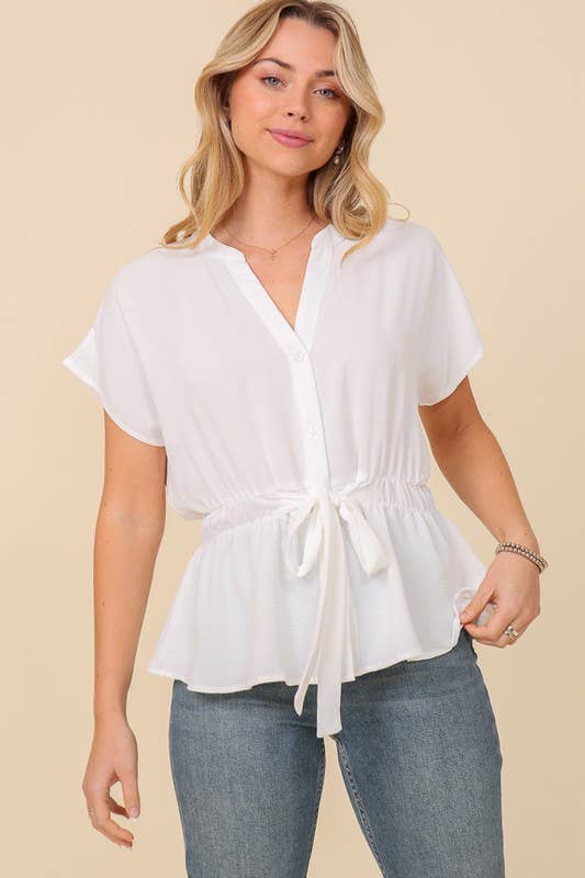 Vanilla Monkey - Wholesale Blouse - Women's - Button Down Long Sleeve V-Neck Top10