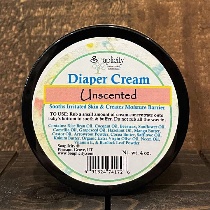 Diaper Cream w/ Moisture Barrier - 100% Natural for wholesale by Soaplicity