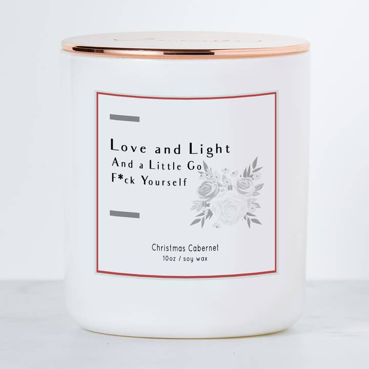 Love Light & A Little Go F*ck Yourself - Bougie de soja pour la vente par Calm Down Caren