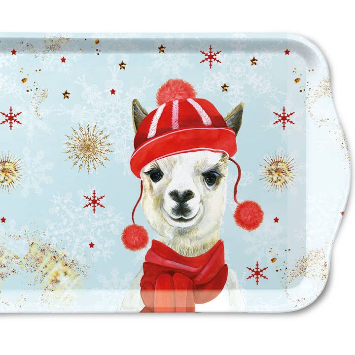 TRAY - Winter Lama (13 x 21 cm) for wholesale by Elegant Gifts