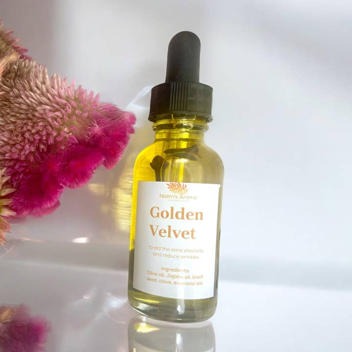 Huile pour le visage Golden Velvet pour la vente par Nalim's Aroma