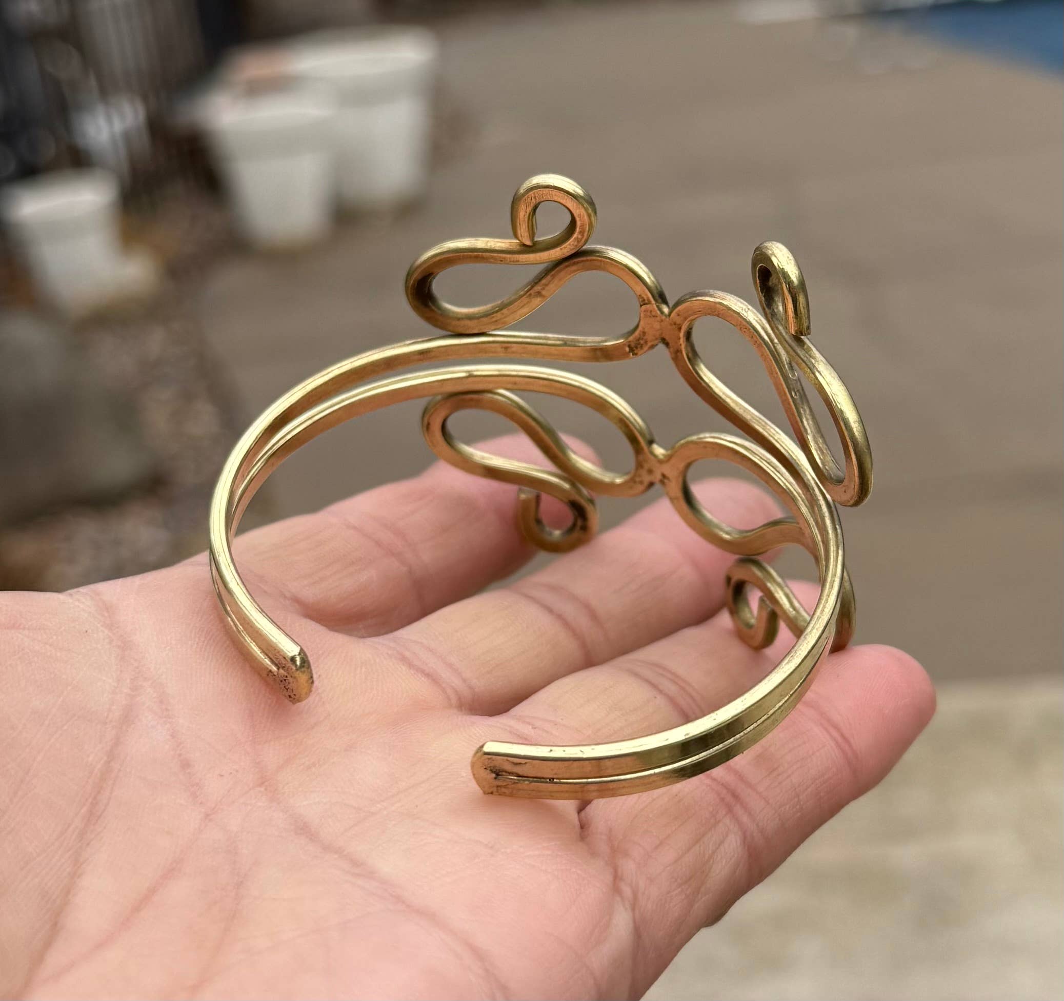 Lungta Imports - Vendita all'ingrosso Bracciale a polsino - Braccialetto a polsino fatto a mano, design vintage, hippie, gitano etnico5