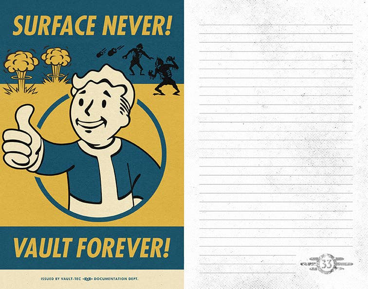 Insight Editions - #1 Pop Culture Publisher - Vente Journal intime - Fallout : Le Journal Officiel Relié de l'Abri 331