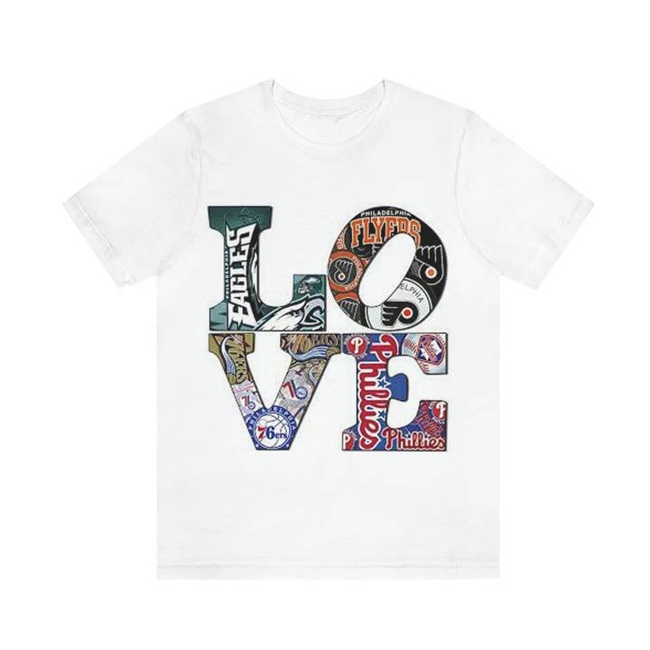 Brotherly Love Philadelphia Sports LOVE Sign T-shirt for wholesale by TheKingShirt