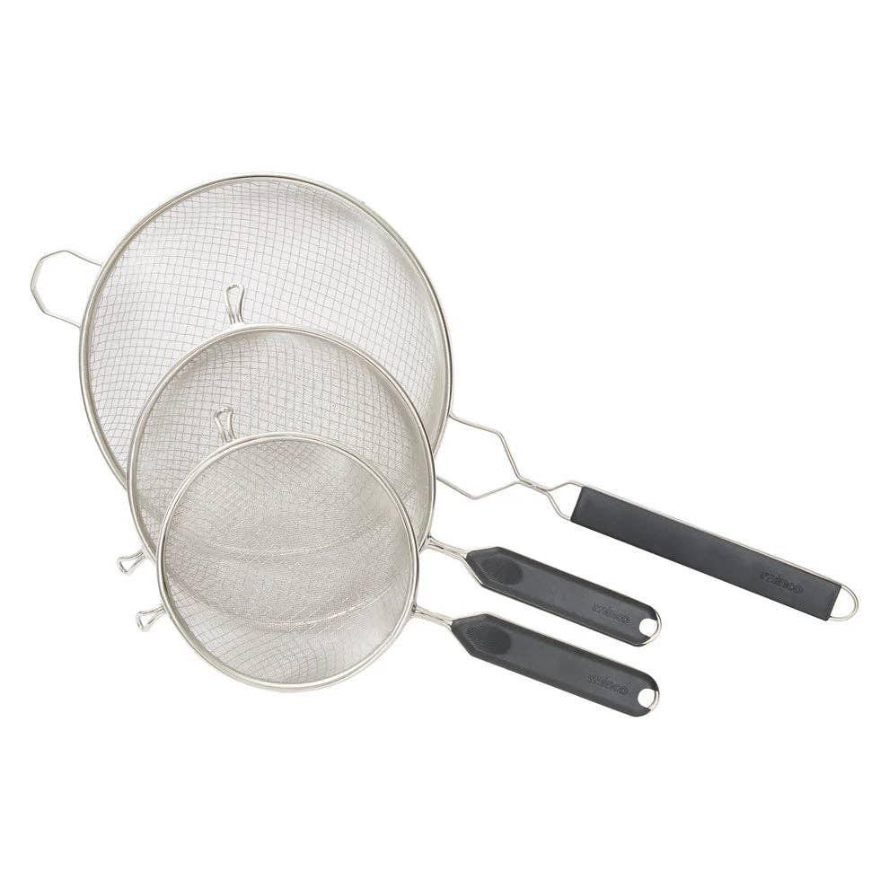 EcoQuality - Wholesale Sifter - MSTP-10DF to MSTP-8DF, SS Mesh Strainer, Fine, Plastic Handle0
