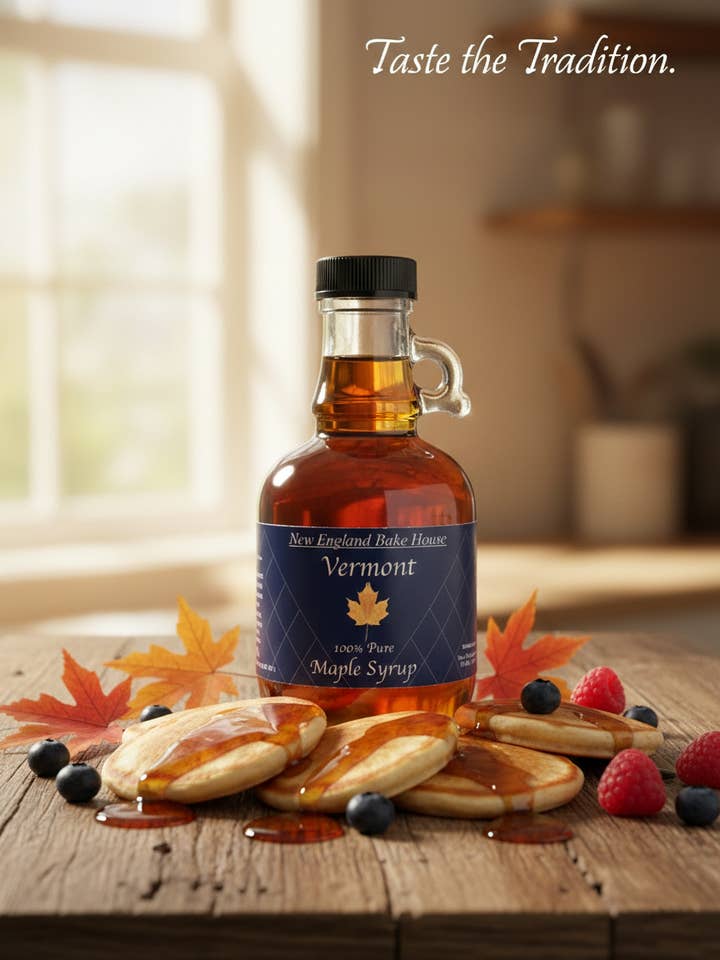 Sirop d'érable du Vermont pour la vente par New England Bake House
