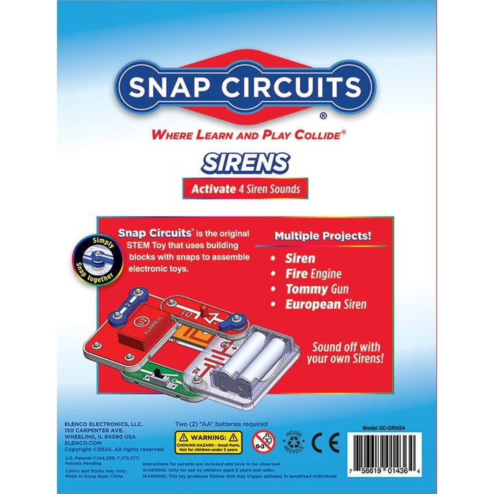 Snap Circuits by Elenco Electronics - Wholesale Brain Game - Kids - Snap Circuits® Sirens1