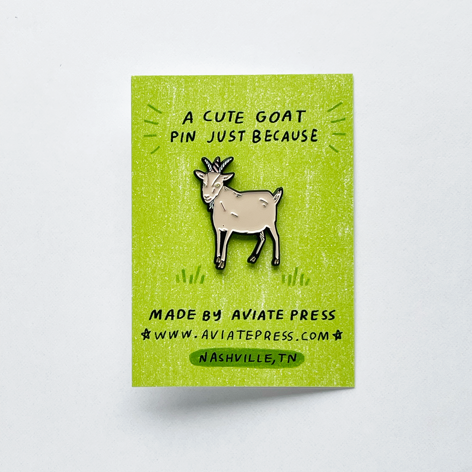 Aviate Press - Wholesale Lapel Pin/Button - Goat Enamel Pin1