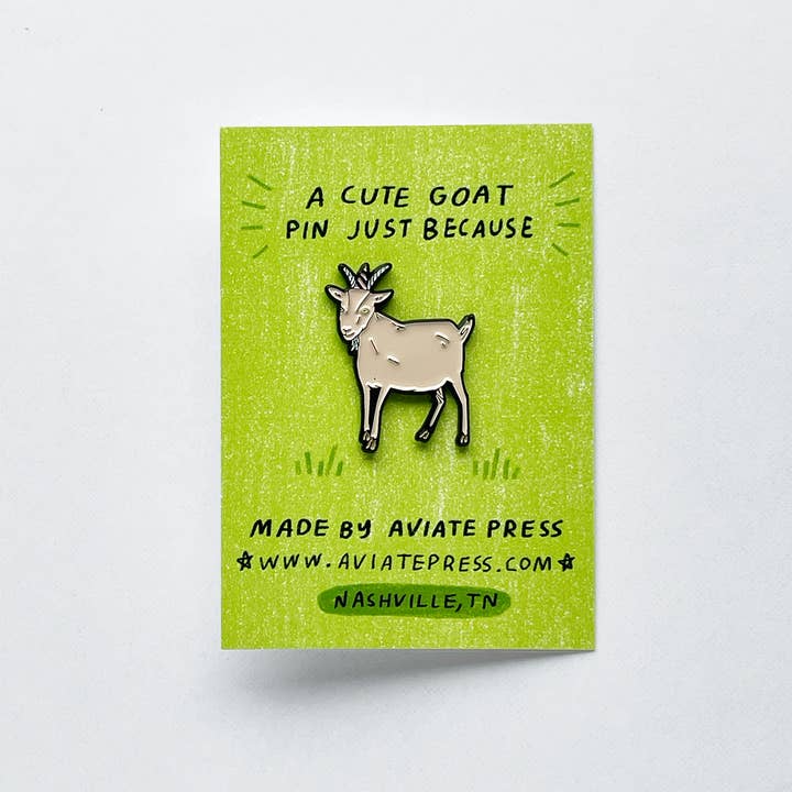 Aviate Press - Wholesale Lapel Pin/Button - Goat Enamel Pin1