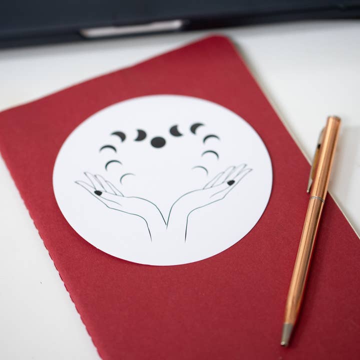 Taming the Tangle - Wholesale Sticker - Heart Moon sticker, moon phases sticker, new moon sticker5