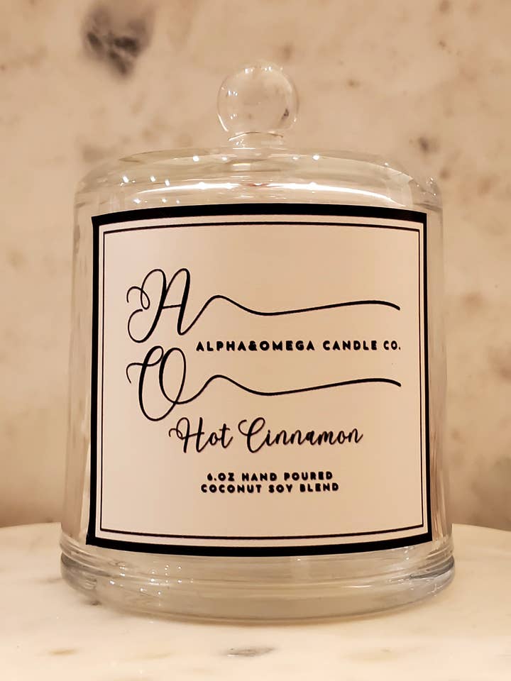 Cannelle Épicée 6 oz Mélange de Soja et Noix de Coco pour la vente par Alpha & Omega Candle Co.