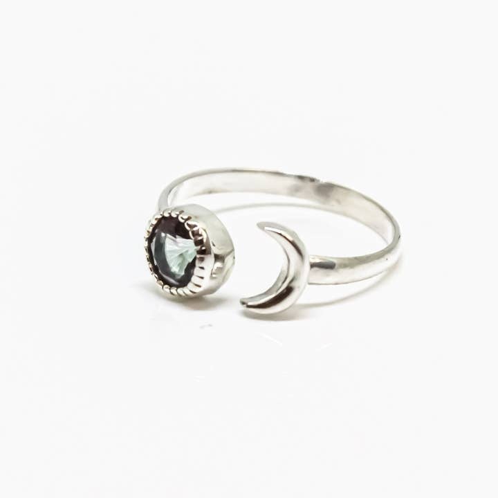 Quasar Gems USA - Wholesale Band/Stacked Ring - Mystic Topaz Ring Sterling Silver Adjustable