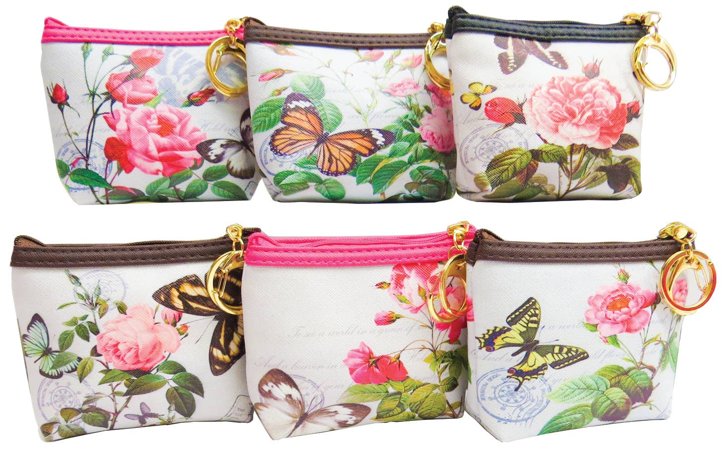 22 Tote - Wholesale Coin Purse - Women's - Rose Coin Purse (Pack of 6)