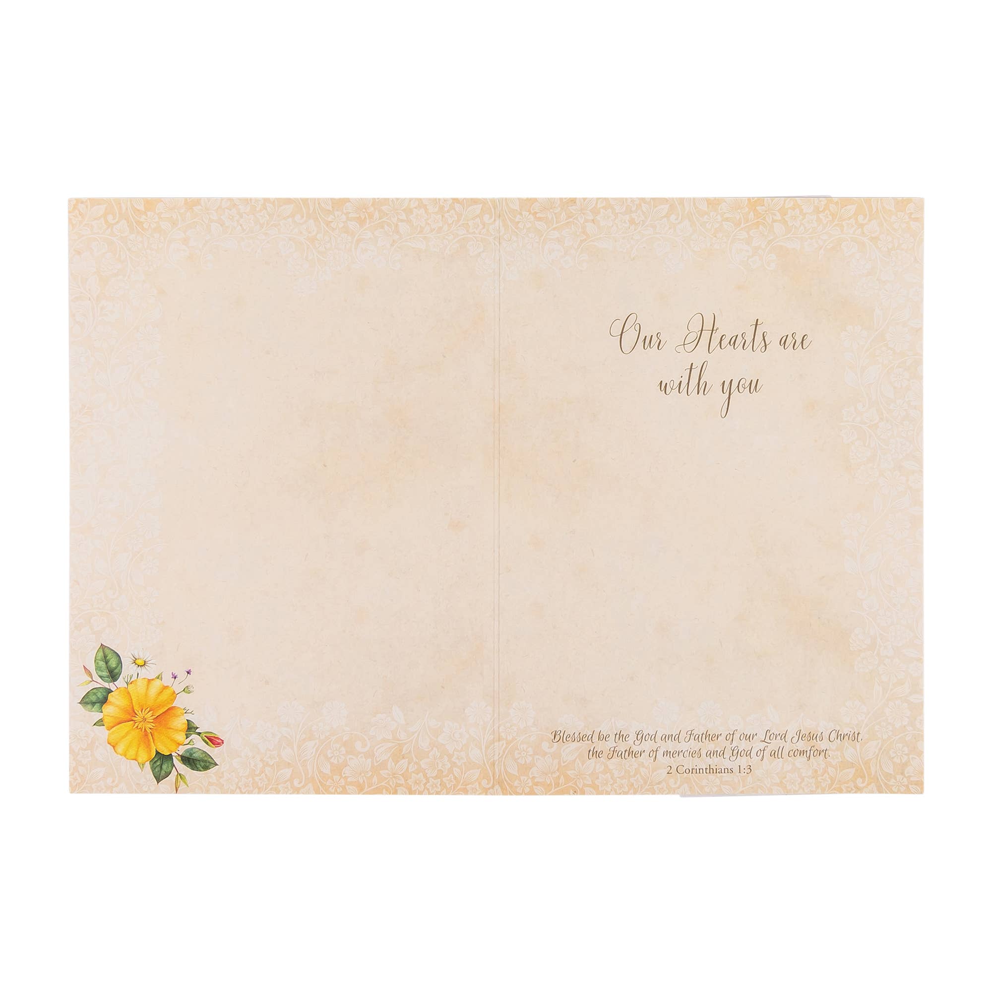 Divinity Boutique - Wholesale Sympathy Card - Single Cards: Sympathy Floral 2 Corinthians 1:3 (Set of 6)2