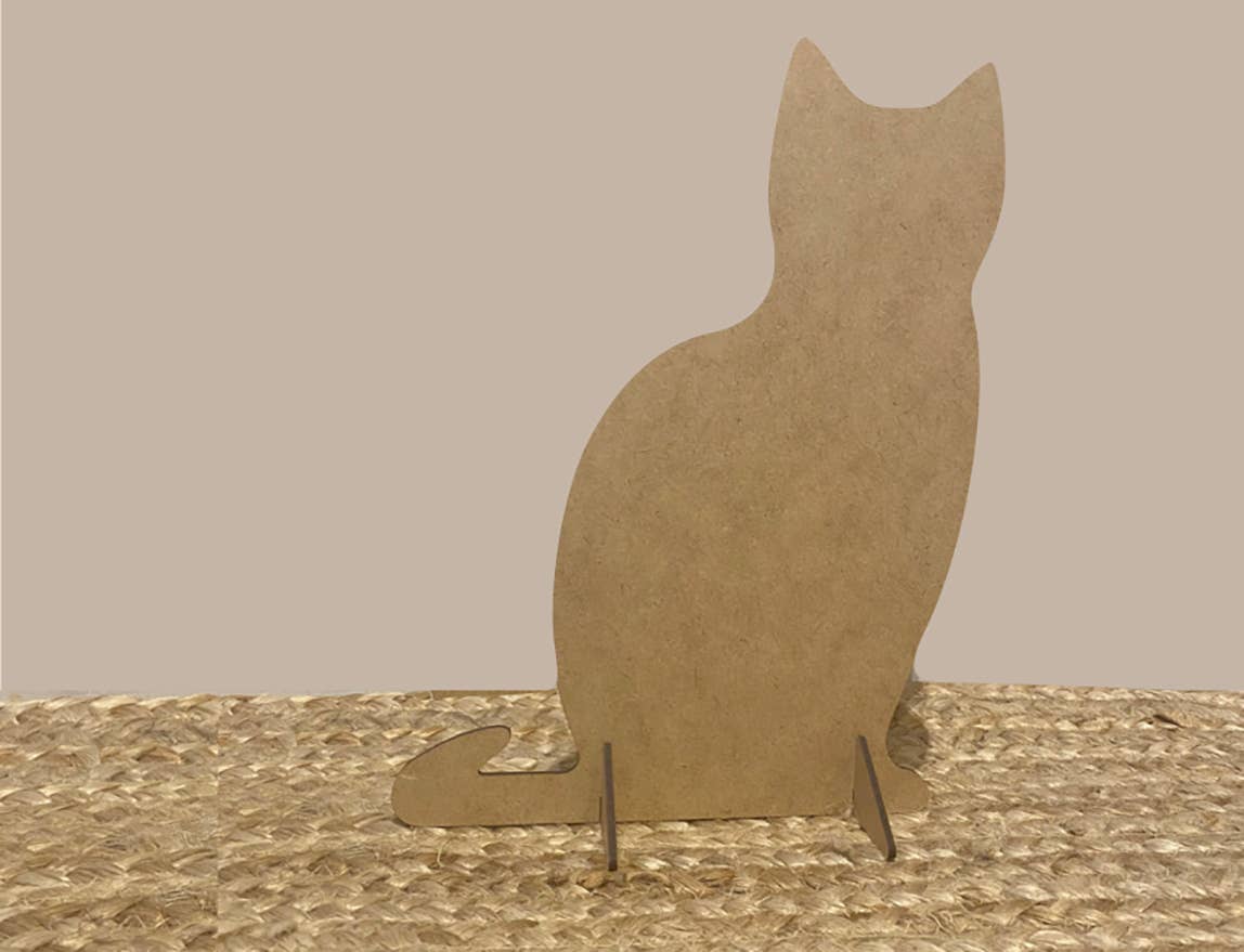 Mishum – wholesale Dekorativt bordsobjekt – Hund- och kattsilhuett i MDF för butikens atrezzo8