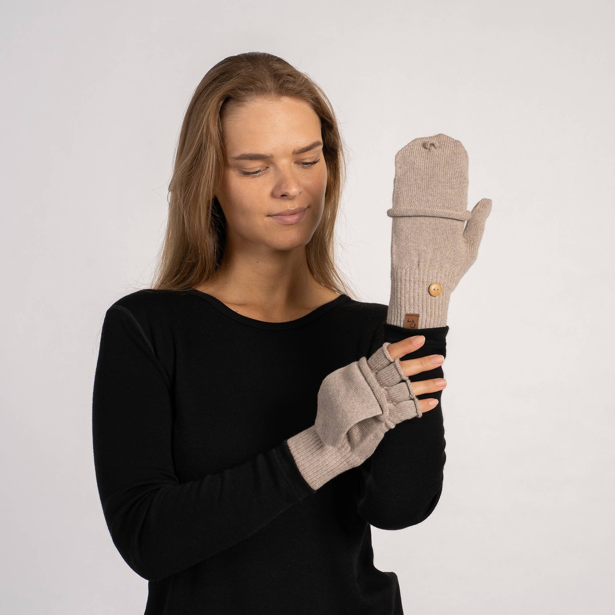 menique - Wholesale Gloves - Women's - Merino Wool Convertible Gloves For Women6