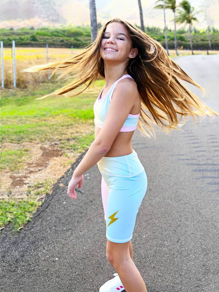 Limeapple - Wholesale Athletic Shorts - Kids - Pastel Activewear Bike Shorts1