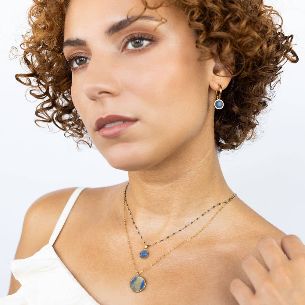 Sergio Engel jewellery - Wholesale Halskettinghanger - Strandketting 02 - in roestvrij staal met natuursteen of parelmoer10