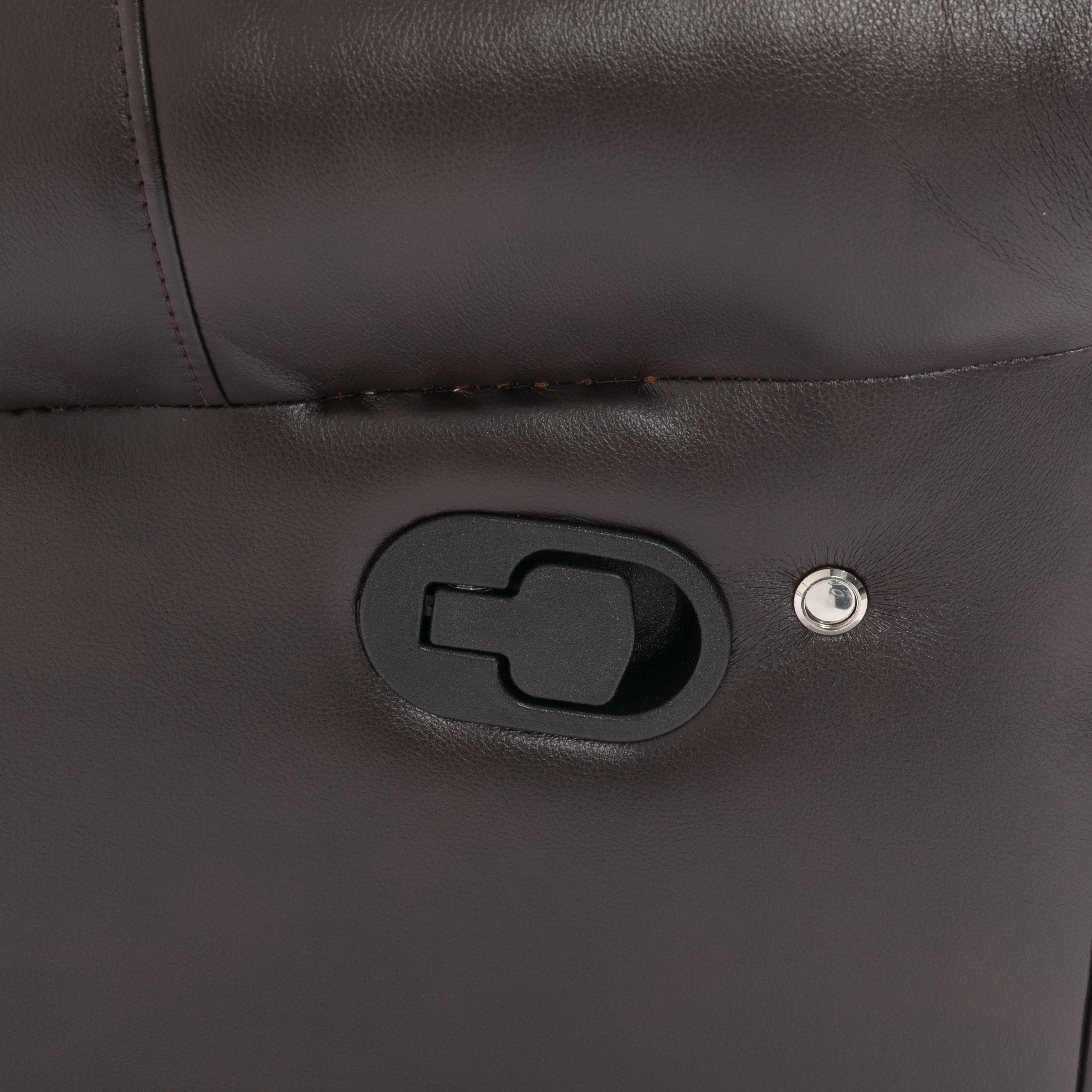 Orange County Decor - Wholesale Chair - Home Theater Seating Manual Recliner Chair With Led Light Strip For Living Room,Bedroom, Brown Brown Foam Faux Leather18