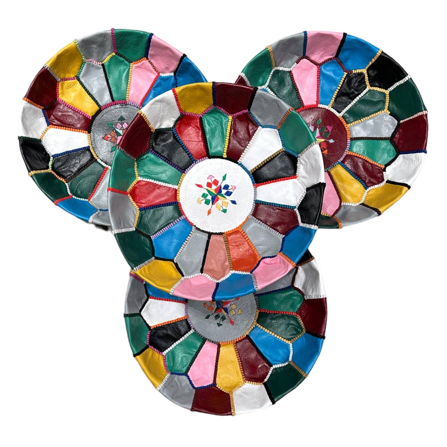 SOUK in the CITY - Wholesale Pouf - Handmade Leather Pouf M2