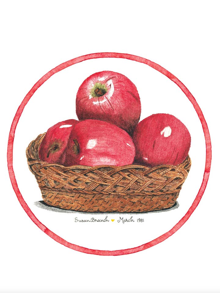 "Apples" Print for wholesale by Susan Branch Studios