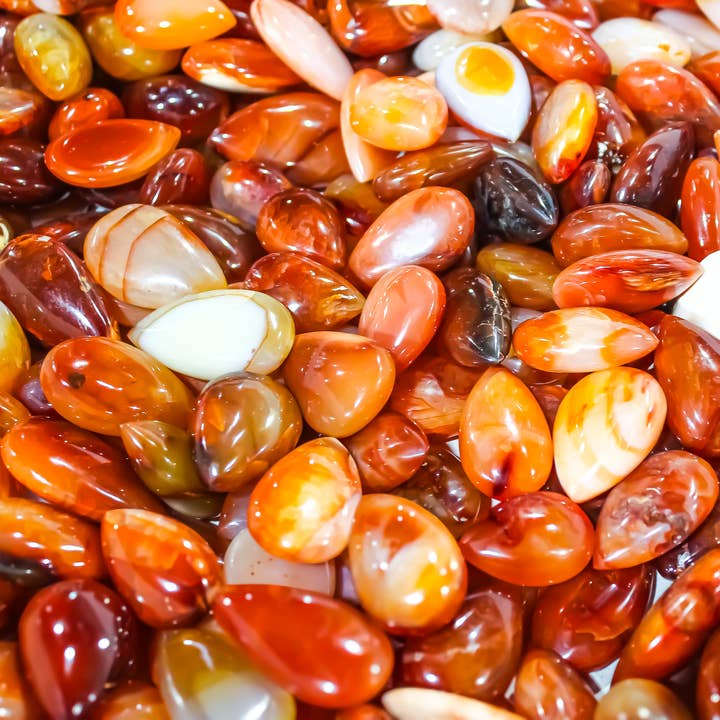 Quasar Gems USA - Wholesale Spiritual Stone/Crystal - Carnelian Gemstone Tear Drops Pocket Stone