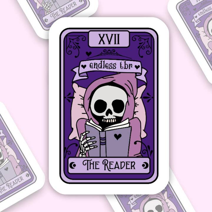 Handmade Vinyl sticker - "The Reader" for wholesale by With Love, Ell