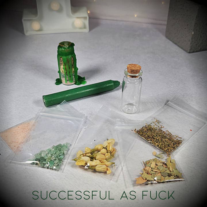 THUG MERMAIDD - Wholesale Meditatie benodigdheden - Geldspreuk van 7 cijfers, Abundance Jar en Success-kit2