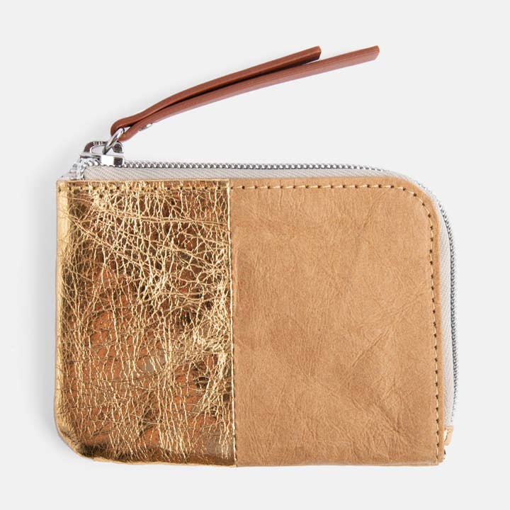 Borsa angolare in oro/kraft per la vendita all'ingrosso da parte di Caroline Gardner