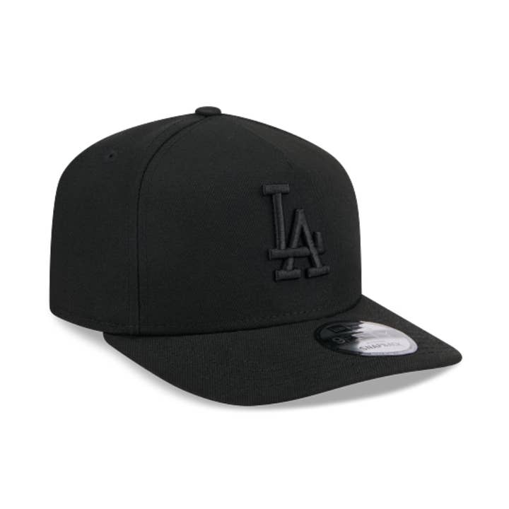 LOS ANGELES DODGERS NEW ERA MLB 9FIFTY A-FRAME ZWART SNAPBACK PET voor wholesale door Rat City Sk8 Shop