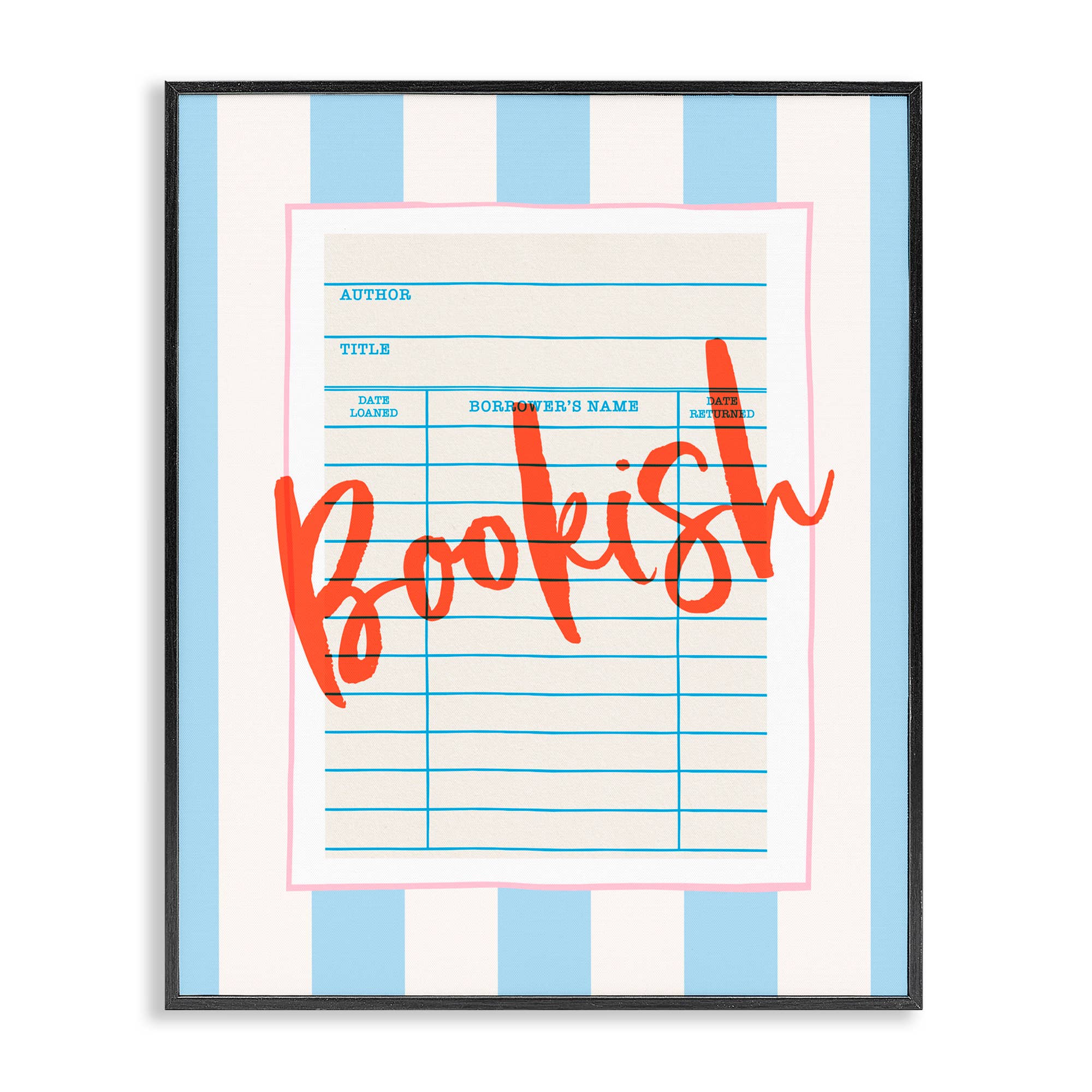 Stupell Industries - Wholesale Wall Sign - Bookish Library Card - Framed Wall Art0