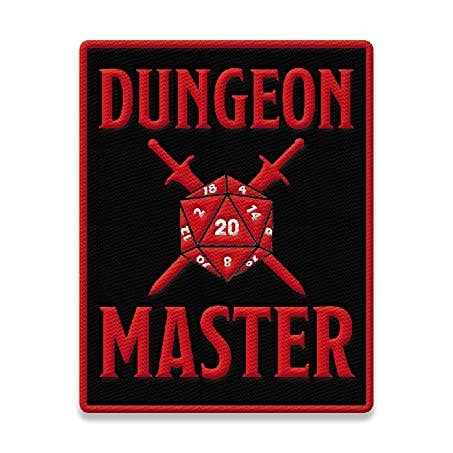 Dungeons and Dragons 4” x 3.1” Dungeon Master Patch for wholesale by Just Funky