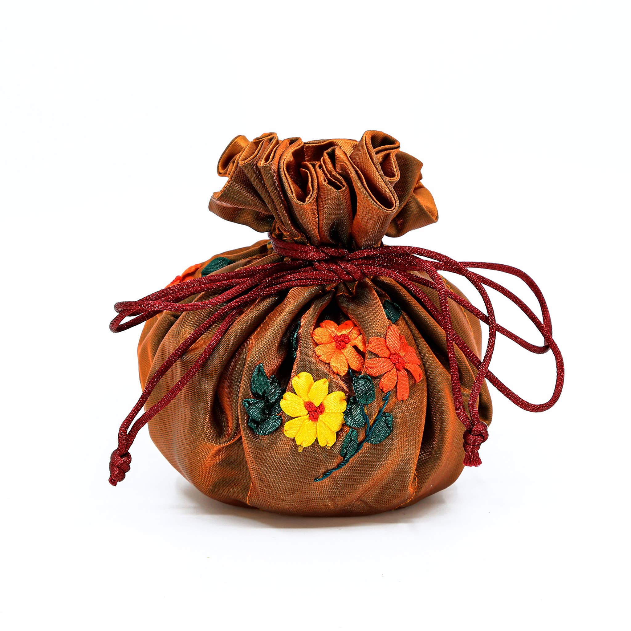 Cathayana - Venta al por mayor Bolso pequeño - Mujer - Bolsa de joyería con flores de cinta bordadas a mano2