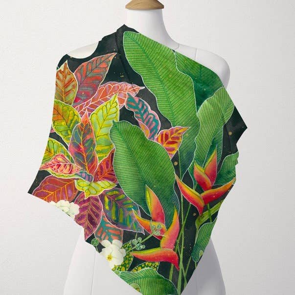 Square Scarf - Bali Night by Gabby Malpas for wholesale by ArtSHINE