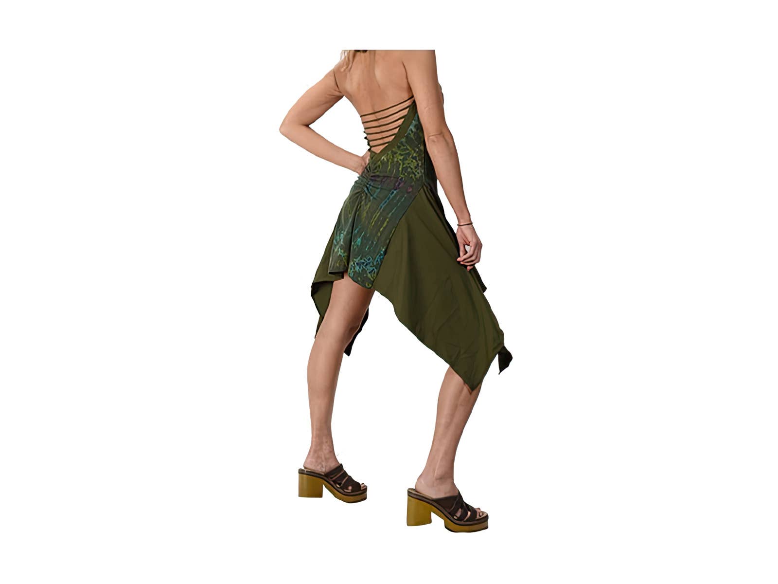 Gypsy Rose – wholesale Dress – Women's – Freedom Flight Winged Sides Tye Dye Center Halter Dress1