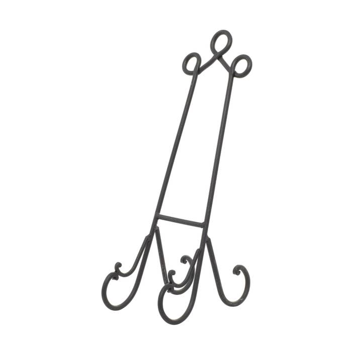 A-26588: CABALLETE NEGRO DE METAL 6" ANCHO, 18" ALTO para venta al por mayor de Import Corner