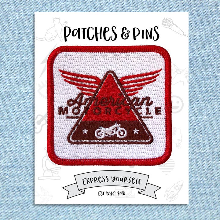 American Motorcycle Patch for wholesale by Patches and Pins