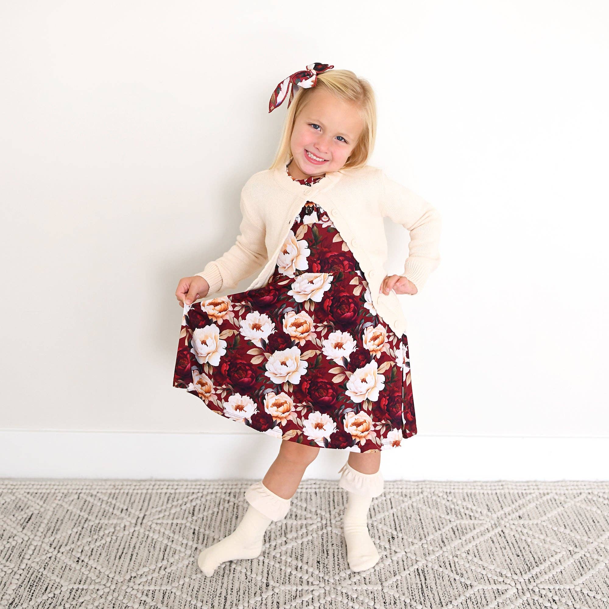 Gigi and Max - Wholesale Dress - Kids - Maya TUTU DRESS Bamboo Floral Kids Clothes Outfit2