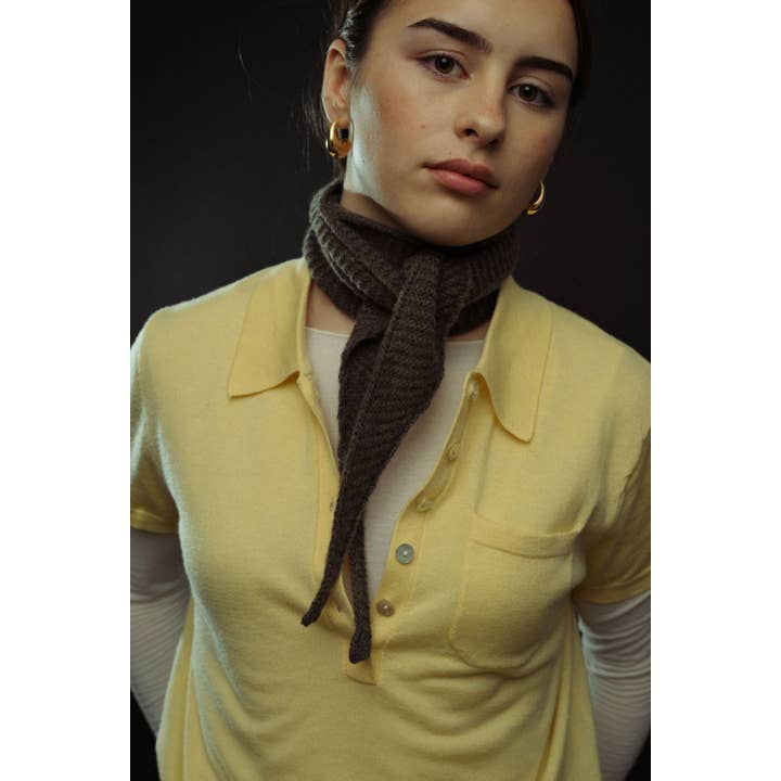 Abstract - Wholesale Scarf - Unisex - Pure cashmere knitted neck scarf4