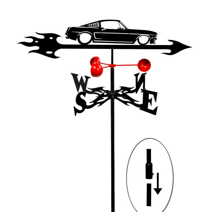 SWEN Products – Großhandel Windspiel – Farrell-Serie FORD MUSTANG Auto Wetterfahne1