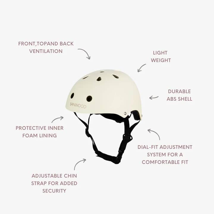 Banwood UK – wholesale Biking accessories – Classic Helmet Banwood - Matte Cream (50-54 cm)2
