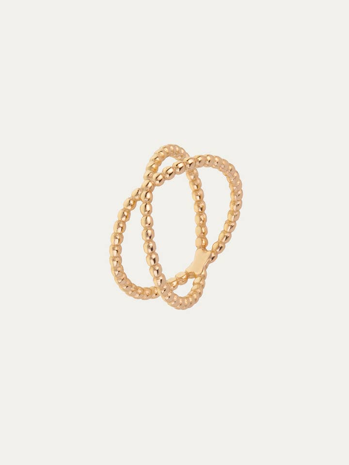 Twist Guldring for engroshandel hos FLOR DE MENTA JEWELRY