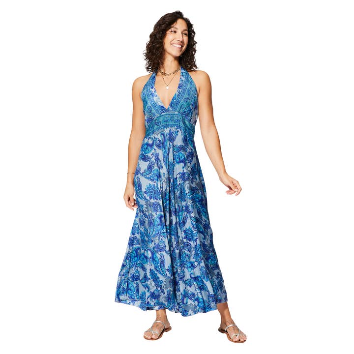 VESTIDO LARGO DE VERANO SIN MANGAS MAXIPA0644I para venta al por mayor de Ipanima