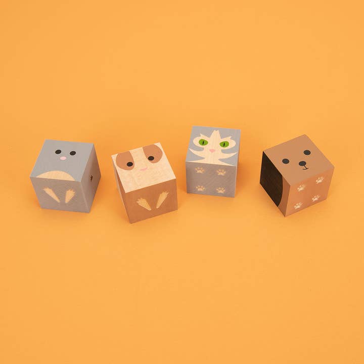 Uncle Goose - Wholesale Blocks - Kids Baby - Uncle Goose Cubelings Pet Blocks2