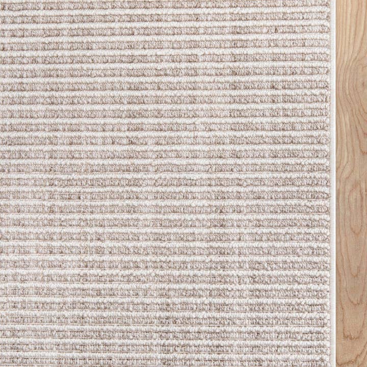 Well Woven - Wholesale Runner Rug - Custom Size Runner Berber Stripes Stripe Beige Choose Length