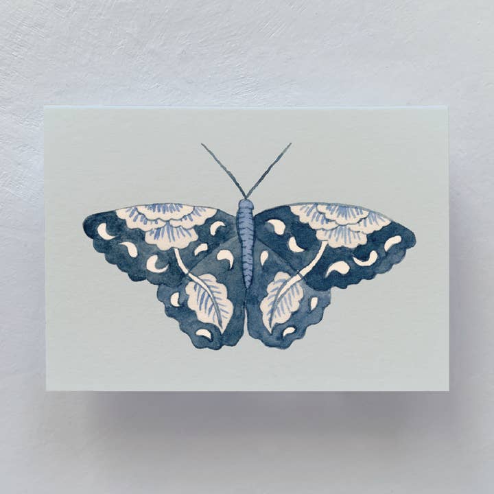 Porcelain Butterfly Mini Notecard Set for wholesale by Gloster Road Co.